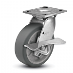 Colson 4 Series Stainless Steel Swivel Top Plate Caster with Side Lock Brake